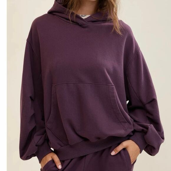 Aerie stunning plum purple Jet Setter Hoodie Sz S (out of stock set) - Picture 6 of 16